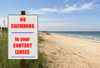 Nadar com lentes de contato