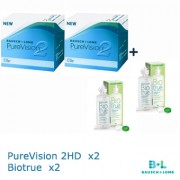 PACK - 2x PureVision 2 - 2x Biotrue