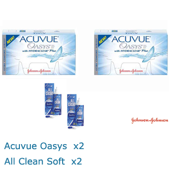 PACK - 2x Acuvue Oasis 2x All Clean soft